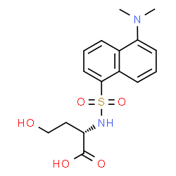 ChemSpider 2D Image | N-{[5-(Dimethylamino)-1-naphthyl]sulfonyl}-L-homoserine | C16H20N2O5S