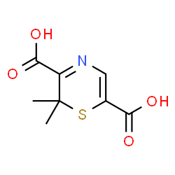 ChemSpider 2D Image | 2,2-Dimethyl-2H-1,4-thiazine-3,6-dicarboxylic acid | C8H9NO4S