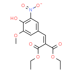 ChemSpider 2D Image | Diethyl (4-hydroxy-3-methoxy-5-nitrobenzylidene)malonate | C15H17NO8