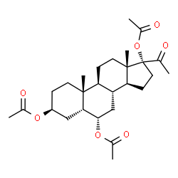 ChemSpider 2D Image | (3beta,5beta,6alpha)-20-Oxopregnane-3,6,17-triyl triacetate | C27H40O7