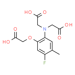 ChemSpider 2D Image | 2,2'-{[2-(Carboxymethoxy)-4-fluoro-5-methylphenyl]imino}diacetic acid | C13H14FNO7