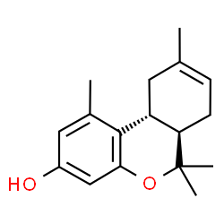ChemSpider 2D Image | (6aR,10aR)-1,6,6,9-Tetramethyl-6a,7,10,10a-tetrahydro-6H-benzo[c]chromen-3-ol | C17H22O2