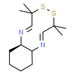 ChemSpider 2D Image | (1E,7E,8aR)-3,3,6,6-Tetramethyl-3,6,8a,9,10,11,12,12a-octahydro-4,5,1,8-benzodithiadiazecine | C14H24N2S2