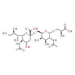 ChemSpider 2D Image | O-[N-acetyl-alpha-neuraminyl-(2->6)-N-acetyl-alpha-D-galactosaminyl]-L-serine | C22H37N3O16