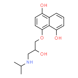 ChemSpider 2D Image | 4-[2-Hydroxy-3-(isopropylamino)propoxy]-1,5-naphthalenediol | C16H21NO4