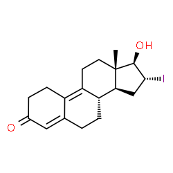 ChemSpider 2D Image | (16alpha,17beta)-17-Hydroxy-16-iodoestra-4,9-dien-3-one | C18H23IO2