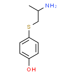 ChemSpider 2D Image | 4-[(2-Aminopropyl)sulfanyl]phenol | C9H13NOS