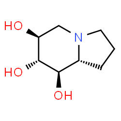 ChemSpider 2D Image | (6S,7R,8R,8aR)-Octahydro-6,7,8-indolizinetriol | C8H15NO3