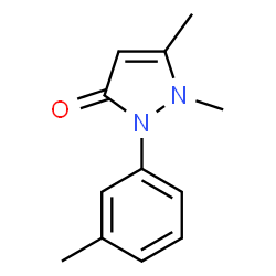 ChemSpider 2D Image | 1,5-Dimethyl-2-(3-methylphenyl)-1,2-dihydro-3H-pyrazol-3-one | C12H14N2O
