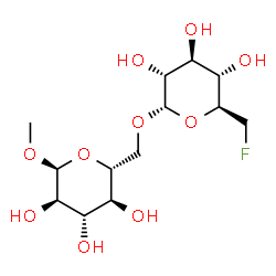 ChemSpider 2D Image | Methyl 6-O-(6-deoxy-6-fluoro-alpha-D-glucopyranosyl)-alpha-D-glucopyranoside | C13H23FO10