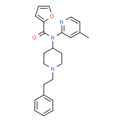 ChemSpider 2D Image | N-(2-(4-Methylpyridinyl))-N-(1-phenethyl-4-piperidinyl)-2-furamide | C24H27N3O2