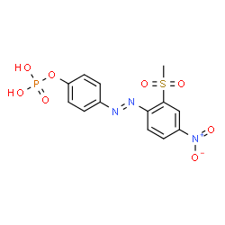 ChemSpider 2D Image | 4-{(E)-[2-(Methylsulfonyl)-4-nitrophenyl]diazenyl}phenyl dihydrogen phosphate | C13H12N3O8PS