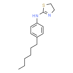 ChemSpider 2D Image | N-(4-Hexylphenyl)-4,5-dihydro-1,3-thiazol-2-amine | C15H22N2S