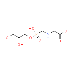 ChemSpider 2D Image | N-{[(2,3-Dihydroxypropoxy)(hydroxy)phosphoryl]methyl}glycine | C6H14NO7P