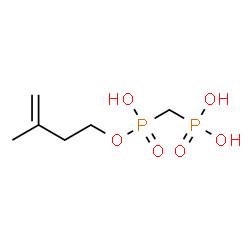 ChemSpider 2D Image | ({Hydroxy[(3-methyl-3-buten-1-yl)oxy]phosphoryl}methyl)phosphonic acid | C6H14O6P2