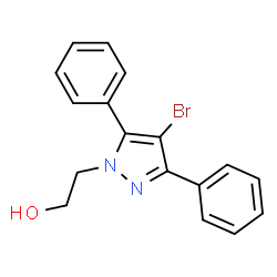 ChemSpider 2D Image | 2-(4-Bromo-3,5-diphenyl-1H-pyrazol-1-yl)ethanol | C17H15BrN2O