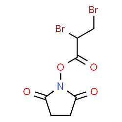 ChemSpider 2D Image | 1-[(2,3-Dibromopropanoyl)oxy]-2,5-pyrrolidinedione | C7H7Br2NO4