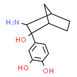 ChemSpider 2D Image | 4-(3-Amino-2-hydroxybicyclo[2.2.1]hept-2-yl)-1,2-benzenediol | C13H17NO3