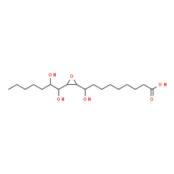 ChemSpider 2D Image | 9-[3-(1,2-Dihydroxyheptyl)-2-oxiranyl]-9-hydroxynonanoic acid | C18H34O6