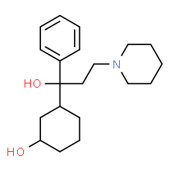 ChemSpider 2D Image | 3-[1-Hydroxy-1-phenyl-3-(1-piperidinyl)propyl]cyclohexanol | C20H31NO2