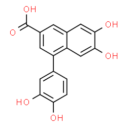ChemSpider 2D Image | 4-(3,4-Dihydroxyphenyl)-6,7-dihydroxy-2-naphthoic acid | C17H12O6