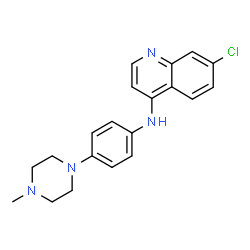 ChemSpider 2D Image | 7-Chloro-N-[4-(4-methyl-1-piperazinyl)phenyl]-4-quinolinamine | C20H21ClN4