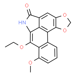 ChemSpider 2D Image | 7-Ethoxy-8-methoxy[1,3]benzodioxolo[6,5,4-cd]benzo[f]indol-5(6H)-one | C19H15NO5