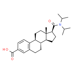 ChemSpider 2D Image | (17beta)-17-(Diisopropylcarbamoyl)estra-1,3,5(10)-triene-3-carboxylic acid | C26H37NO3
