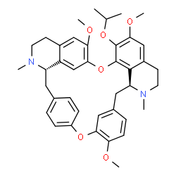 ChemSpider 2D Image | (1beta)-7-Isopropoxy-6,6',12-trimethoxy-2,2'-dimethylberbaman | C40H46N2O6