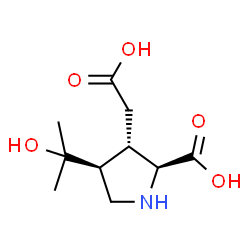 ChemSpider 2D Image | (3S,4S)-3-(Carboxymethyl)-4-(2-hydroxy-2-propanyl)-L-proline | C10H17NO5