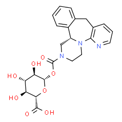 ChemSpider 2D Image | 1-O-[(14bS)-3,4,10,14b-Tetrahydropyrazino[2,1-a]pyrido[2,3-c][2]benzazepin-2(1H)-ylcarbonyl]-beta-D-glucopyranuronic acid | C23H25N3O8