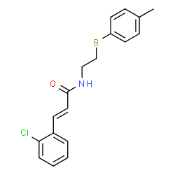 ChemSpider 2D Image | (2E)-3-(2-Chlorophenyl)-N-{2-[(4-methylphenyl)sulfanyl]ethyl}acrylamide | C18H18ClNOS