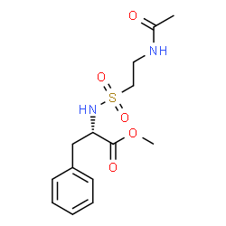 ChemSpider 2D Image | Methyl N-[(2-acetamidoethyl)sulfonyl]-L-phenylalaninate | C14H20N2O5S