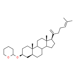 ChemSpider 2D Image | (3beta,5alpha,8xi,9xi,14xi)-3-(Tetrahydro-2H-pyran-2-yloxy)cholesta-20,24-diene | C32H52O2