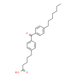 ChemSpider 2D Image | 5-[4-(4-Heptylbenzoyl)phenyl]pentanoic acid | C25H32O3