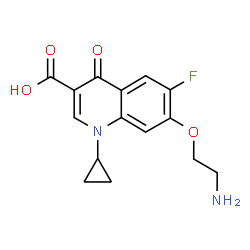 ChemSpider 2D Image | 7-(2-Aminoethoxy)-1-cyclopropyl-6-fluoro-4-oxo-1,4-dihydro-3-quinolinecarboxylic acid | C15H15FN2O4