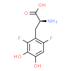 ChemSpider 2D Image | 2,6-Difluoro-3-hydroxy-L-tyrosine | C9H9F2NO4