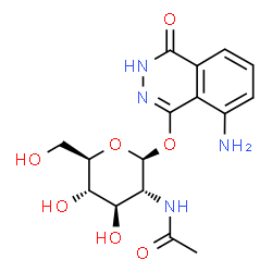 ChemSpider 2D Image | 8-Amino-4-oxo-3,4-dihydro-1-phthalazinyl 2-acetamido-2-deoxy-beta-D-glucopyranoside | C16H20N4O7