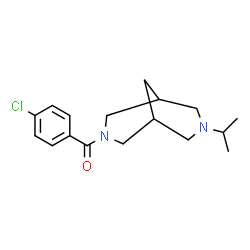 ChemSpider 2D Image | 3-(4-chlorobenzoyl)-7-isopropyl-3,7-diazabicyclo[3.3.1]nonane | C17H23ClN2O