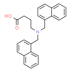 ChemSpider 2D Image | 4-[Bis(1-naphthylmethyl)amino]butanoic acid | C26H25NO2