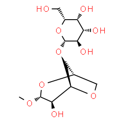 ChemSpider 2D Image | Methyl (4xi)-3,6-anhydro-4-O-beta-D-galactopyranosyl-alpha-L-lyxo-hexopyranoside | C13H22O10