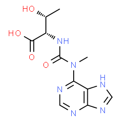 ChemSpider 2D Image | N-[Methyl(7H-purin-6-yl)carbamoyl]-L-threonine | C11H14N6O4
