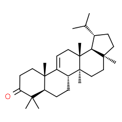 ChemSpider 2D Image | (1S,3aS,5aS,5bS,7aR,11aS,13aR,13bS)-1-Isopropyl-3a,5a,8,8,11a,13a-hexamethyl-1,2,3,3a,4,5,5a,5b,6,7,7a,8,10,11,11a,13,13a,13b-octadecahydro-9H-cyclopenta[a]chrysen-9-one | C30H48O