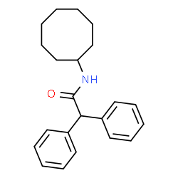 ChemSpider 2D Image | N-Cyclooctyl-2,2-diphenylacetamide | C22H27NO