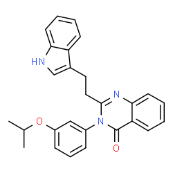 ChemSpider 2D Image | 2-[2-(1H-Indol-3-yl)ethyl]-3-(3-isopropoxyphenyl)-4(3H)-quinazolinone | C27H25N3O2