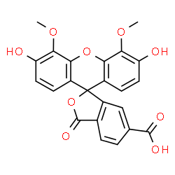ChemSpider 2D Image | 3',6'-Dihydroxy-4',5'-dimethoxy-3-oxo-3H-spiro[2-benzofuran-1,9'-xanthene]-6-carboxylic acid | C23H16O9