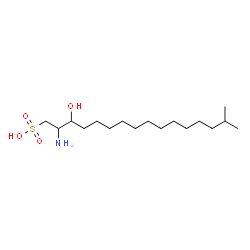 ChemSpider 2D Image | 2-Amino-3-hydroxy-15-methyl-1-hexadecanesulfonic acid | C17H37NO4S