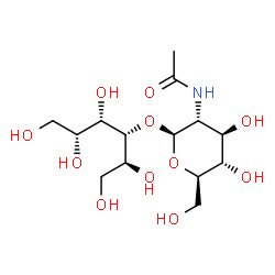 ChemSpider 2D Image | 3-O-(2-Acetamido-2-deoxy-beta-D-glucopyranosyl)-D-galactitol | C14H27NO11