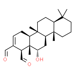 ChemSpider 2D Image | (1R,4aS,4bR,6aS,10aS,10bR,12S,12aS)-12-Hydroxy-4b,7,7,10a,12a-pentamethyl-1,4,4a,4b,5,6,6a,7,8,9,10,10a,10b,11,12,12a-hexadecahydro-1,2-chrysenedicarbaldehyde | C25H38O3