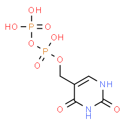 ChemSpider 2D Image | (2,4-Dioxo-1,2,3,4-tetrahydro-5-pyrimidinyl)methyl trihydrogen diphosphate | C5H8N2O9P2